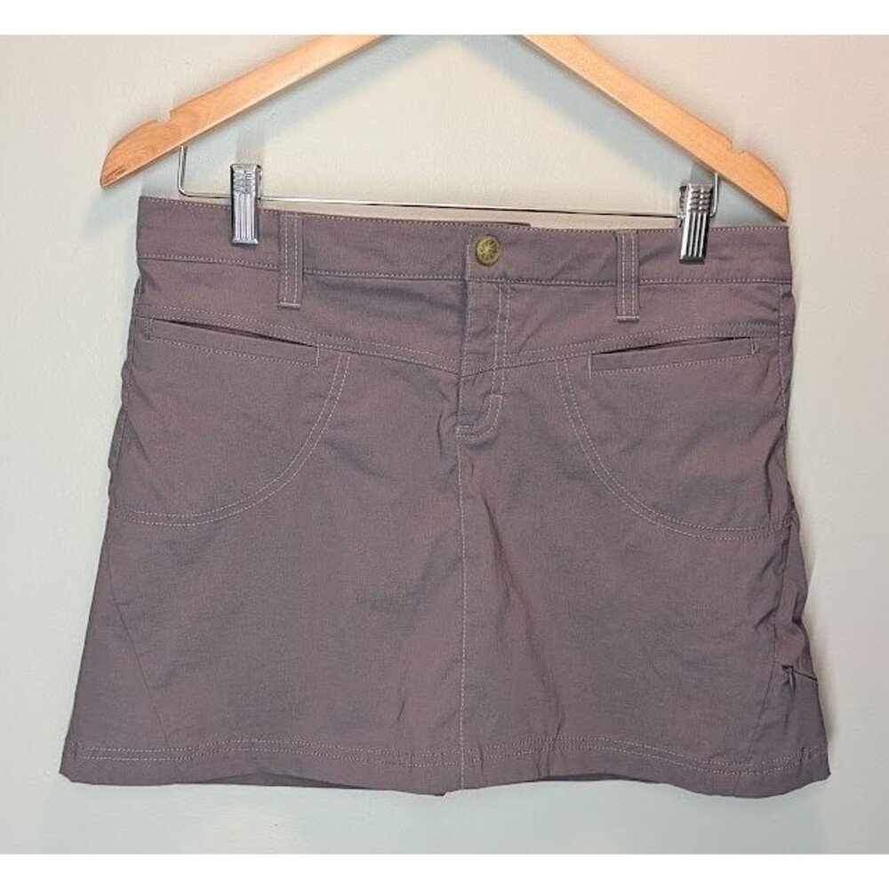 Athleta Dipper Skort Womens Size 8P Grey Skirt Shorts Gray Pockets Athletic